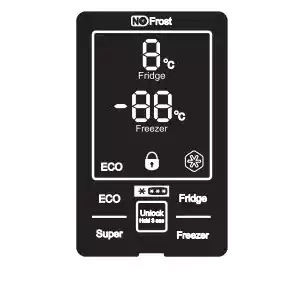 معرفی دکمه های لمسی یخچال فریزر امرسان